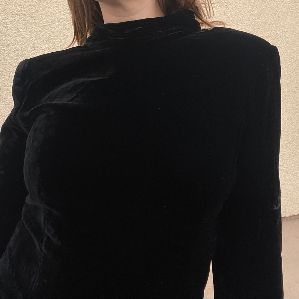 Rare Vintage Christian Dior Velvet Dress - Picture 6 of 14